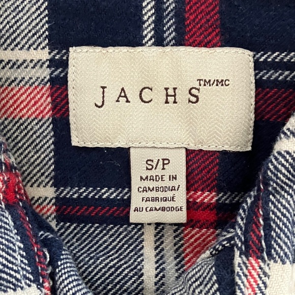 Jachs Mens size small flannel plaid checkered shirt 100% cotton - Picture 15 of 16
